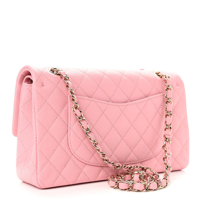 Chanel Caviar Quilted Medium Double Flap Pink 2 of 8