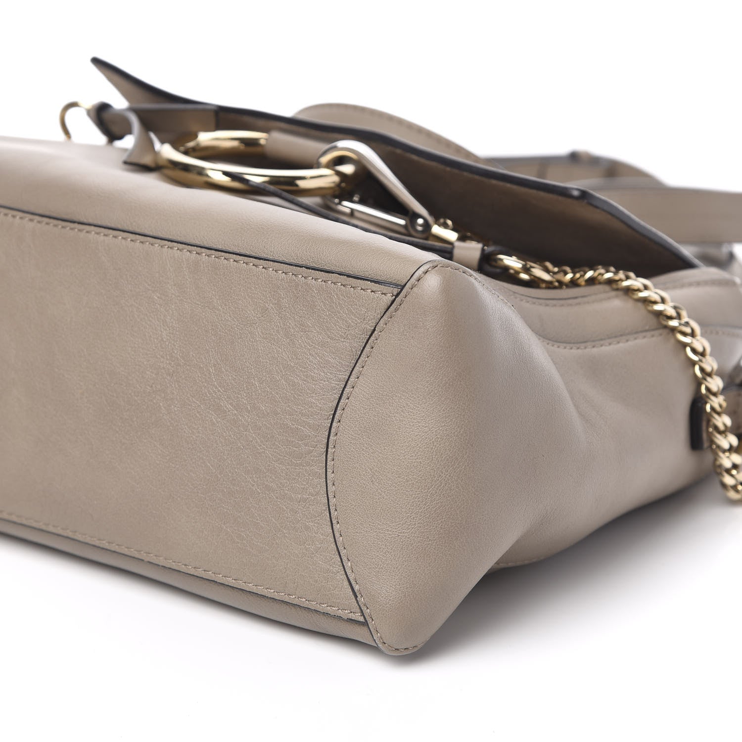Chloe Calfskin Small Faye Day Shoulder Bag Motty Grey 9 of 10