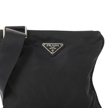 Prada Tessuto Nylon Saffiano Flat Messenger Bag Black 8 of 10