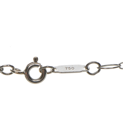Tiffany 18K White Gold Diamond Mini Heart Key Charm Pendant Link Necklace 8 of 10