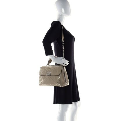 Givenchy Creased Patent Calfskin Medium ID Flap Beige 4 of 6