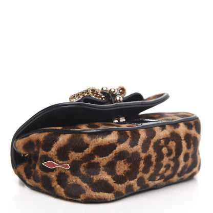 Christian Louboutin Calf Hair Leopard Print Mini Sweety Charity Crossbody Bag Brown 4 of 12