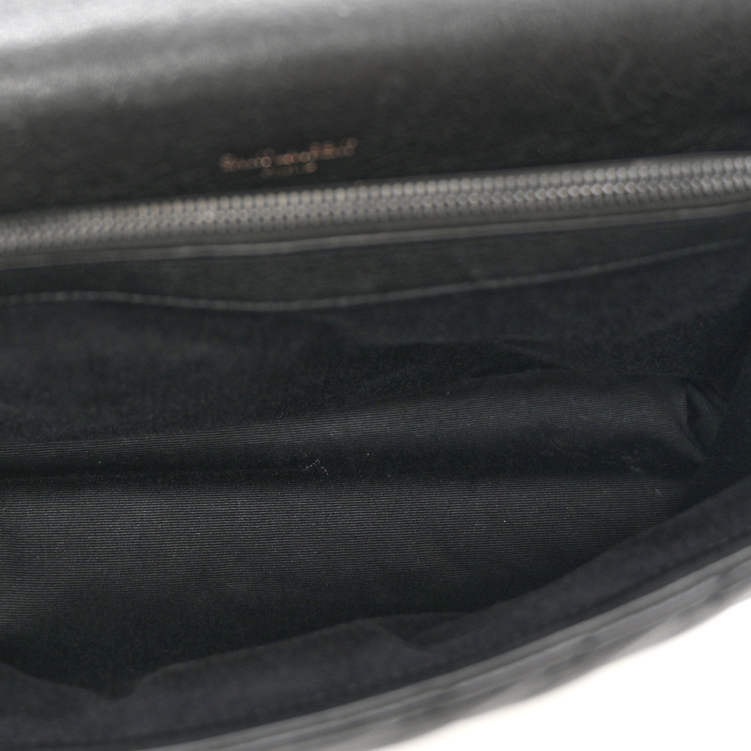 Saint Laurent Sheepskin Matelasse Chevron Monogram Monochrome Large College Bag Black 5 of 11