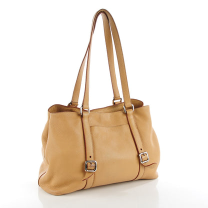 Prada Vitello Daino Logo Tote Nocciolo 7 of 13