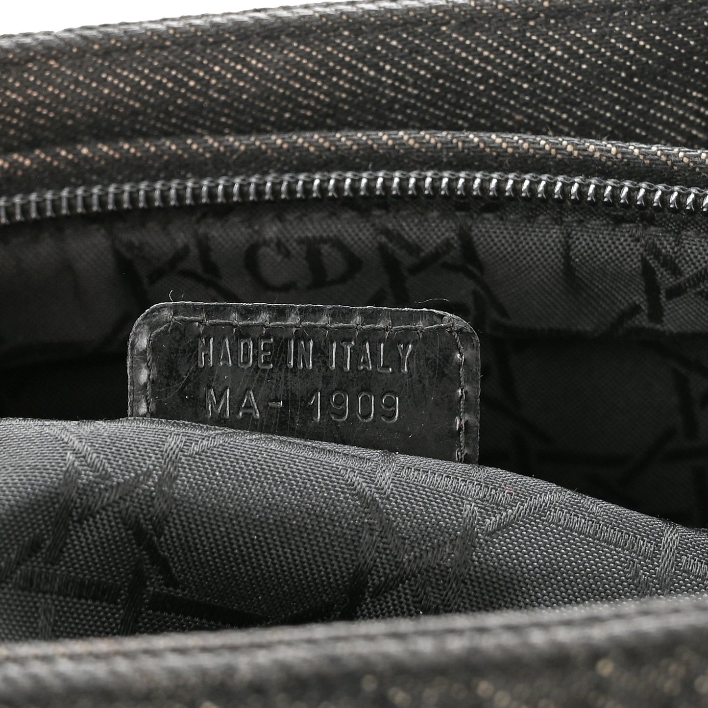 Denim Cannage Large Lady Dior Black