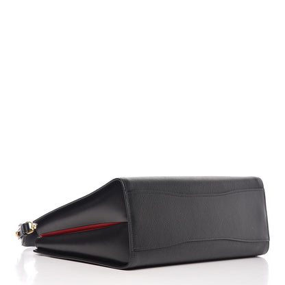 Prada Saffiano City Calfskin Large Bibliothèque Top Handle Black Fuoco 5 of 10