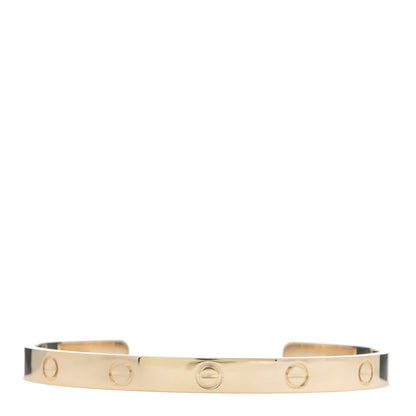 Cartier 18K Yellow Gold LOVE Cuff Bracelet 19 1 of 6