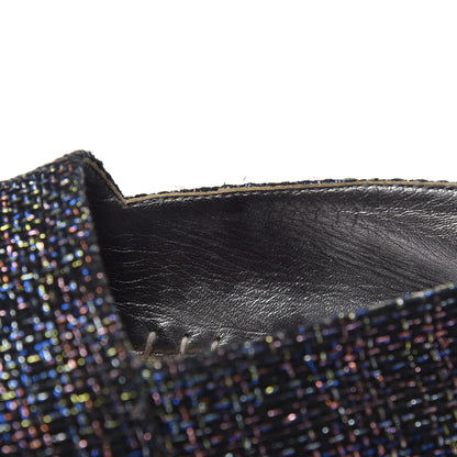 Chanel Tweed Patent Goatskin CC Espadrilles 36 Black Pink Yellow Silver 14 of 21