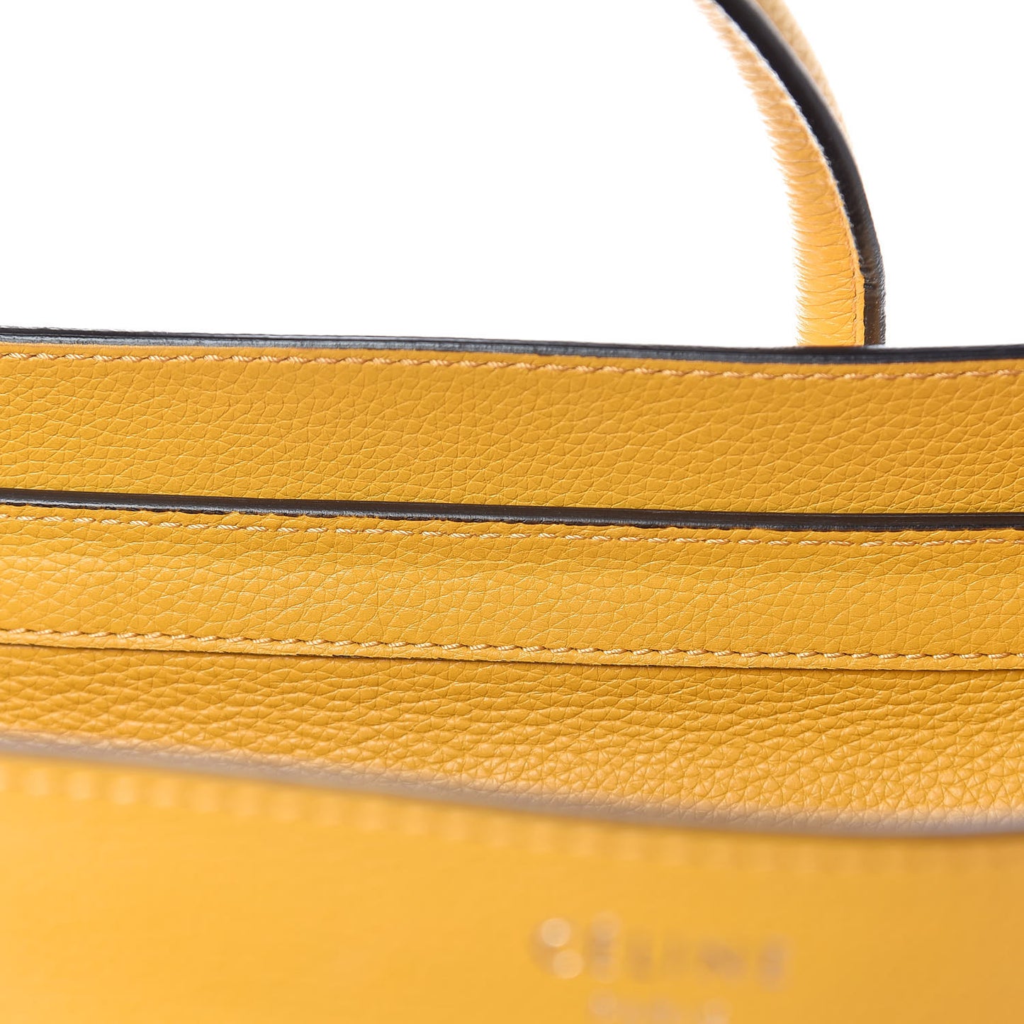 Drummed Calfskin Micro Luggage Ocre