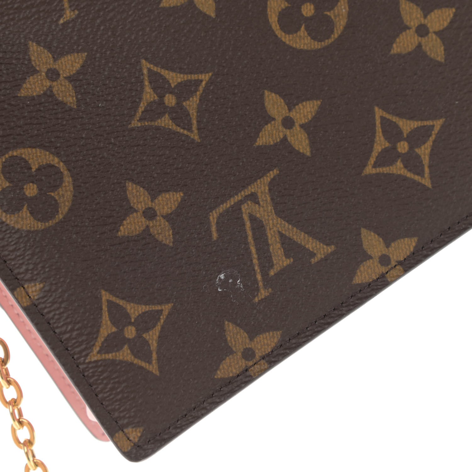 Louis Vuitton Monogram Flore Chain Wallet Rose Ballerine 9 of 9