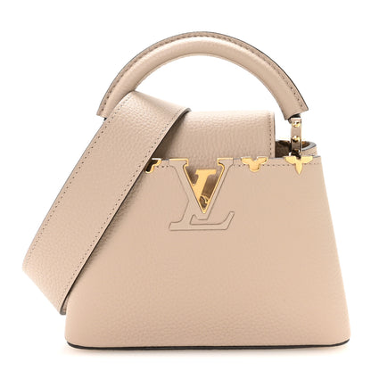Louis Vuitton Taurillon Embellished Flower Crown Mini Capucines Galet 1 of 10