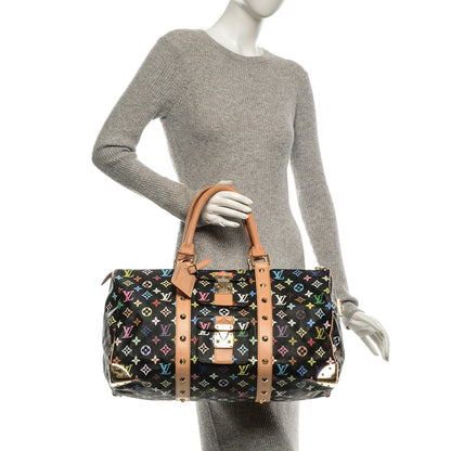Louis Vuitton Monogram Multicolor Keepall 45 Black 2 of 7