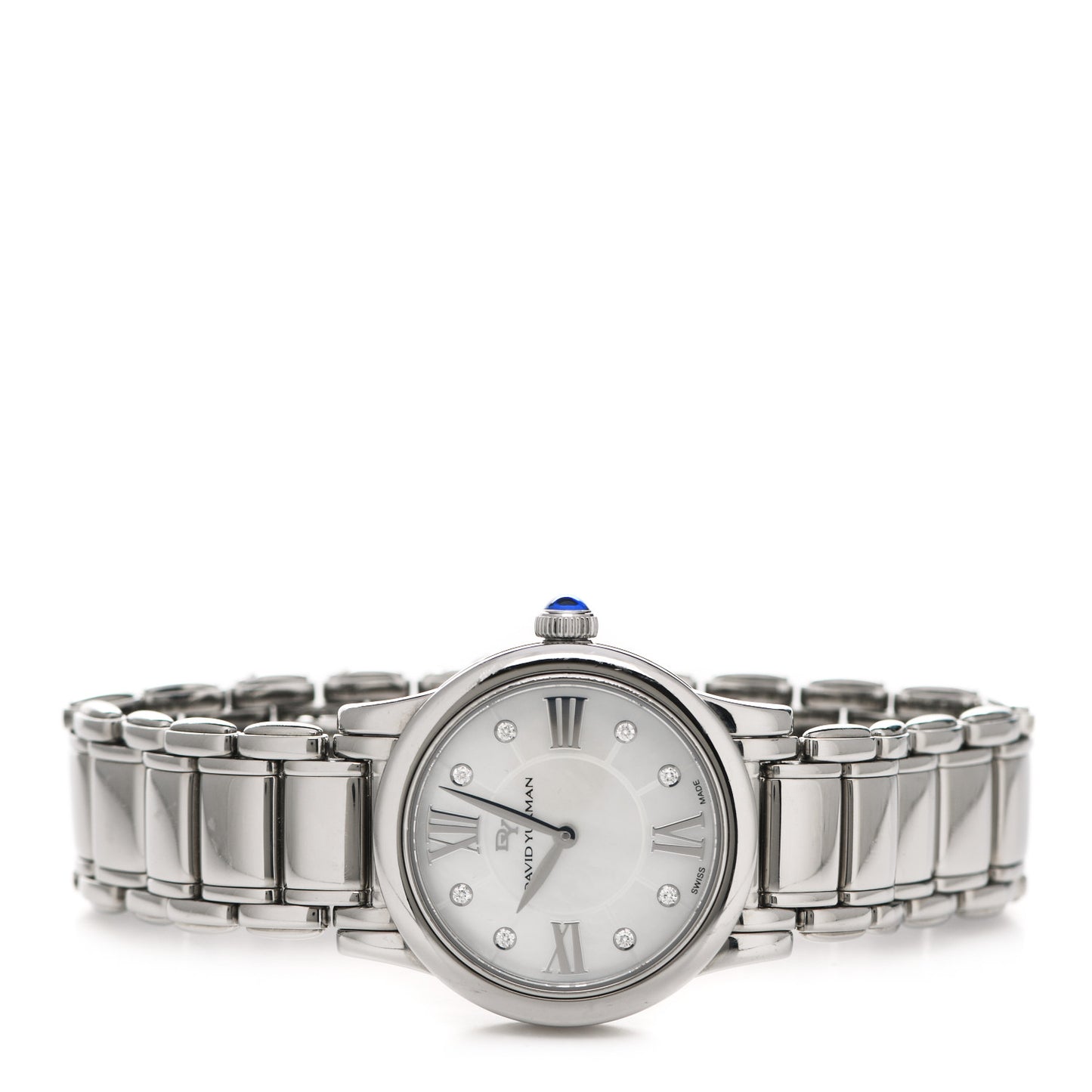 Stainless Steel Diamond Mother of Pearl 30mm Classic Quartz Watch