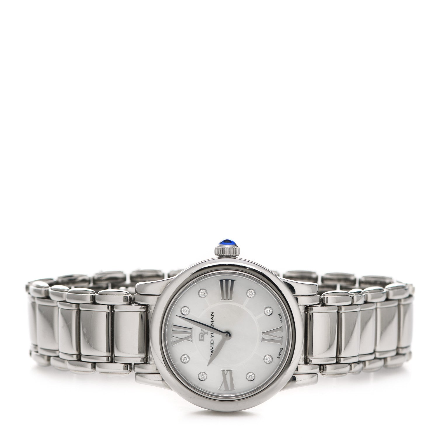 David Yurman Stainless Steel Diamond Mother of Pearl 30mm Classic Quartz Watch 2 of 5