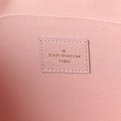 Louis Vuitton Damier Azur Pochette Felicie Chain Wallet Rose Ballerine 6 of 8