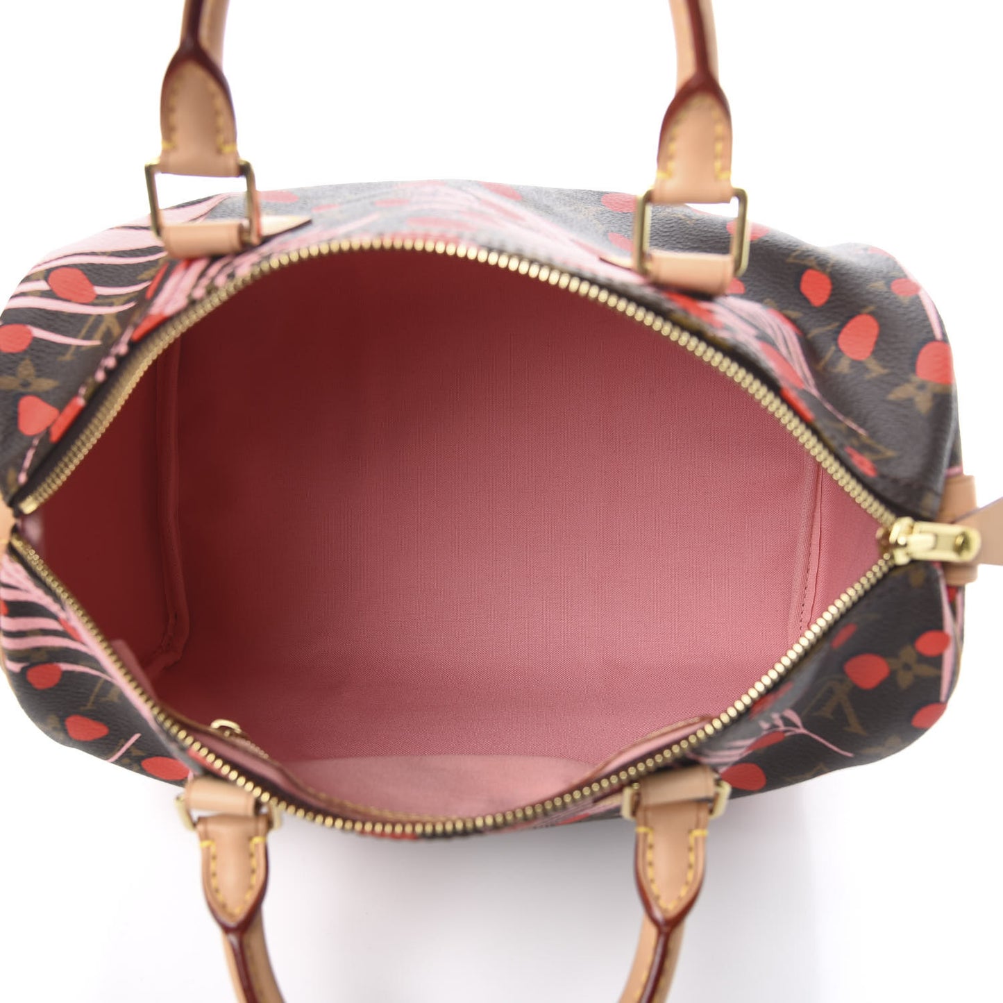 Monogram Jungle Dots Speedy 30 Sugar Pink Poppy