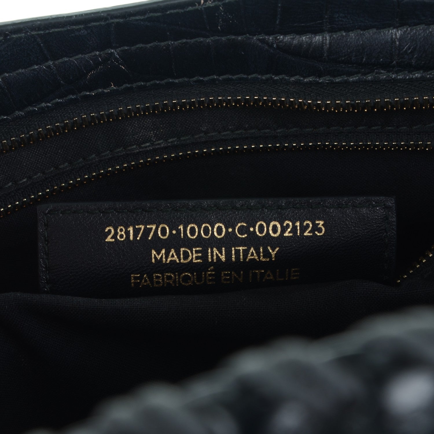 Balenciaga Calfskin Crocodile Embossed Giant 12 Gold Hardware City Black 7 of 7