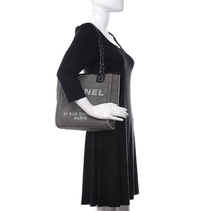 Chanel Canvas Mini Deauville Tote Grey 2 of 10