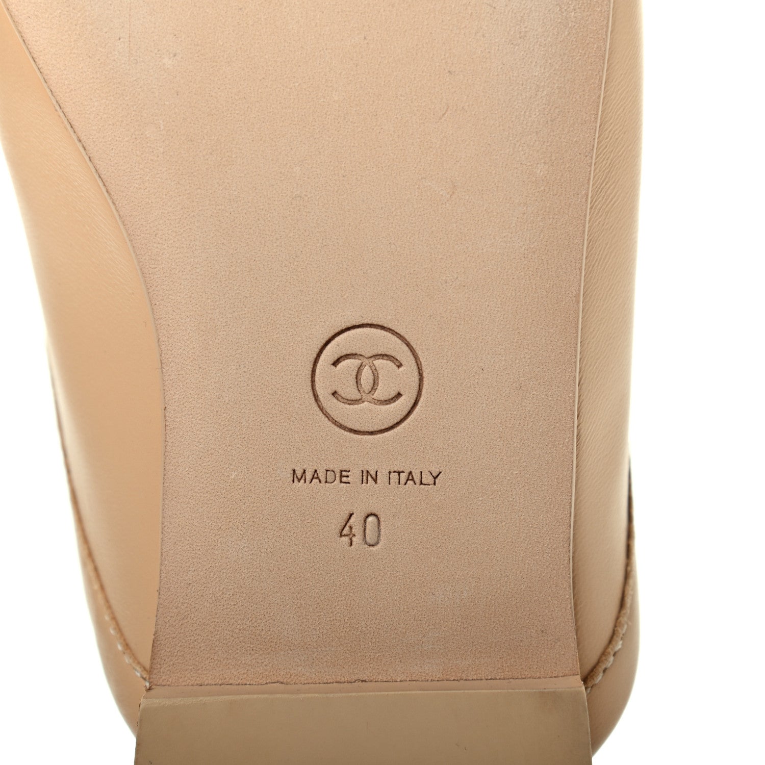 Chanel Lambskin Pearl CC Mules 40 Beige 6 of 11