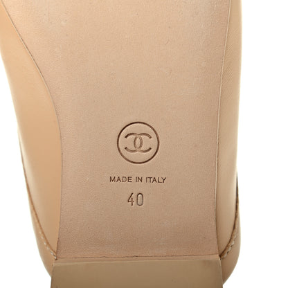 Chanel Lambskin Pearl CC Mules 40 Beige 6 of 11