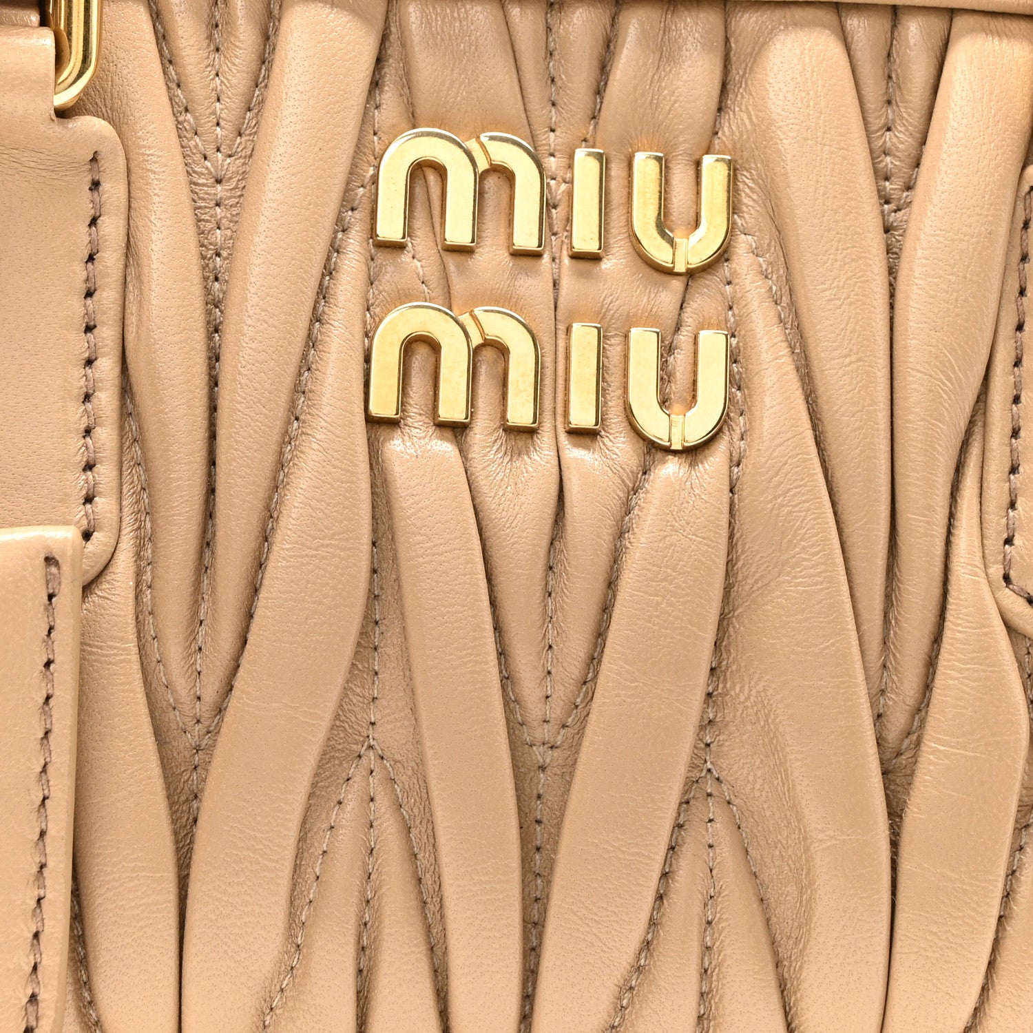 Miu Miu Nappa Matelasse Large Arcadie Top Handle Bag Sabbia 8 of 10