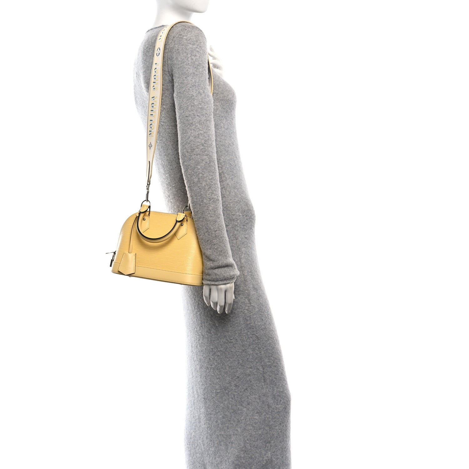 Louis Vuitton Epi Jacquard Alma BB Jaune Plume 2 of 10