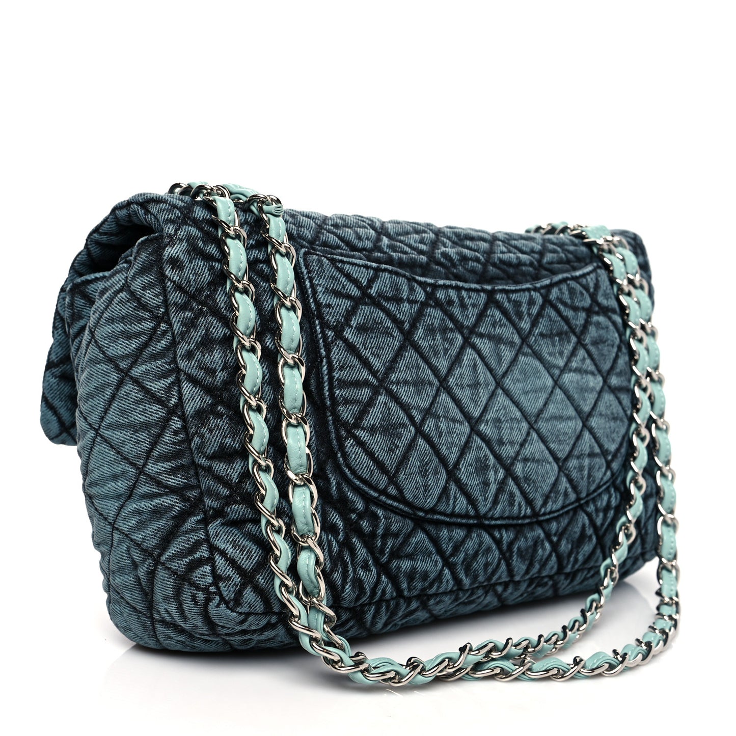 Denim Quilted Denimpression Flap Blue Black