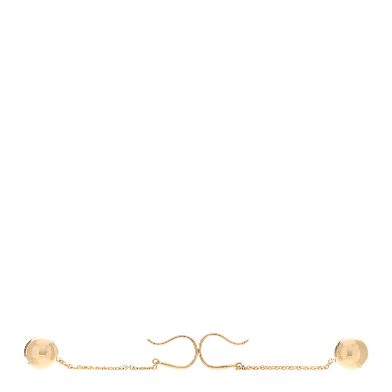Tiffany 18K Yellow Gold 10mm HardWear Ball Hook Drop Earrings 3 of 5