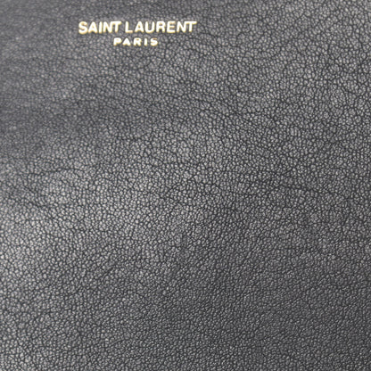 Saint Laurent Sheepskin Matelasse Chevron Monogram Large College Satchel Black 11 of 14