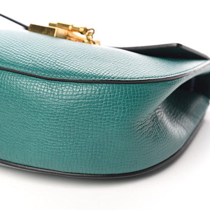 Chloe Grained Calfskin Lambskin Bi-Color Drew Shoulder Bag Stone Green 9 of 11