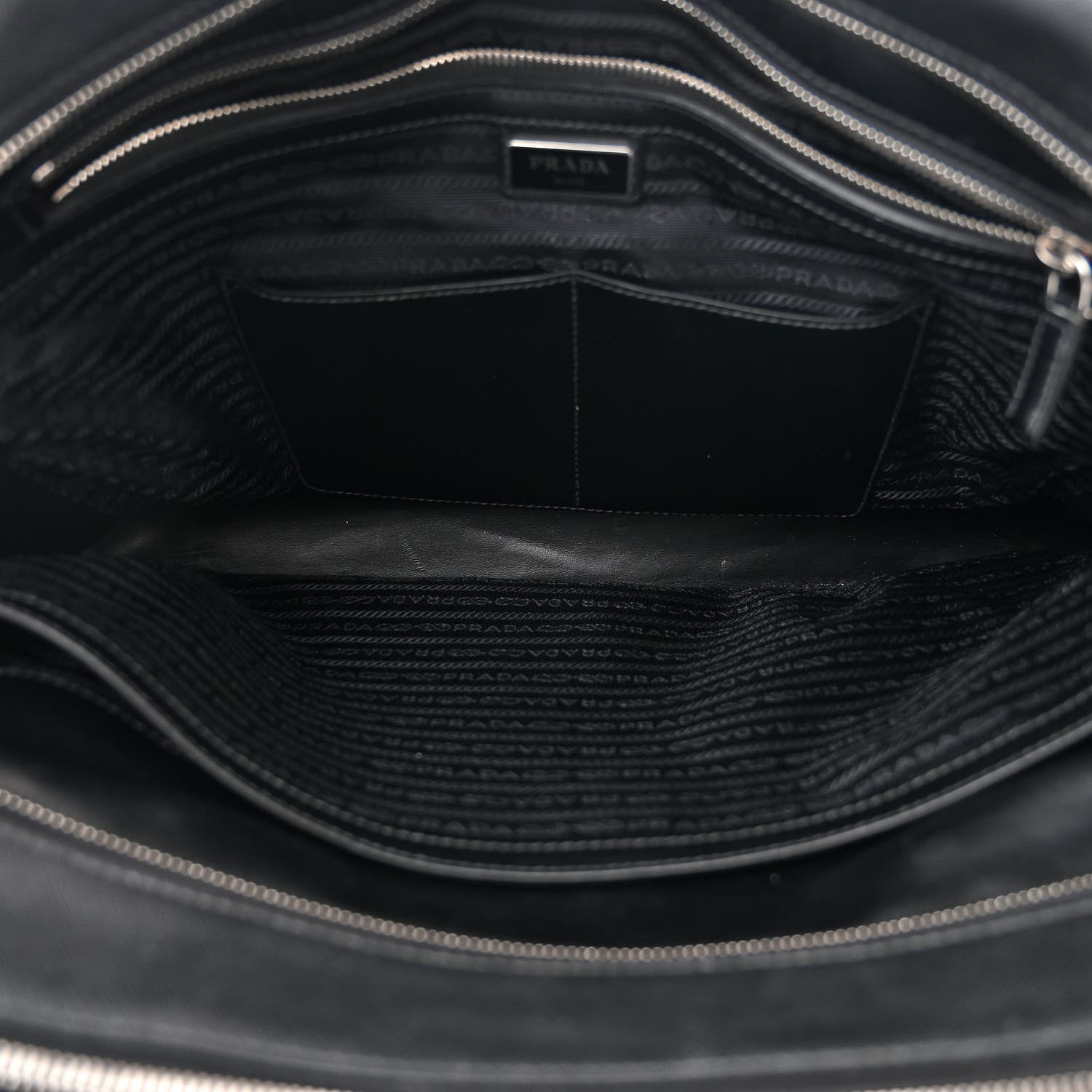 Prada Saffiano Travel Briefcase Black 6 of 22