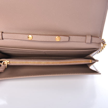 Prada Saffiano Metal Oro Chain Wallet Cammeo 5 of 8