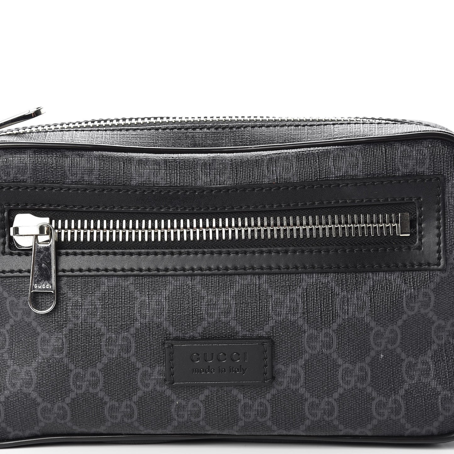 Soft GG Supreme Monogram Web Belt Bag Black Grey