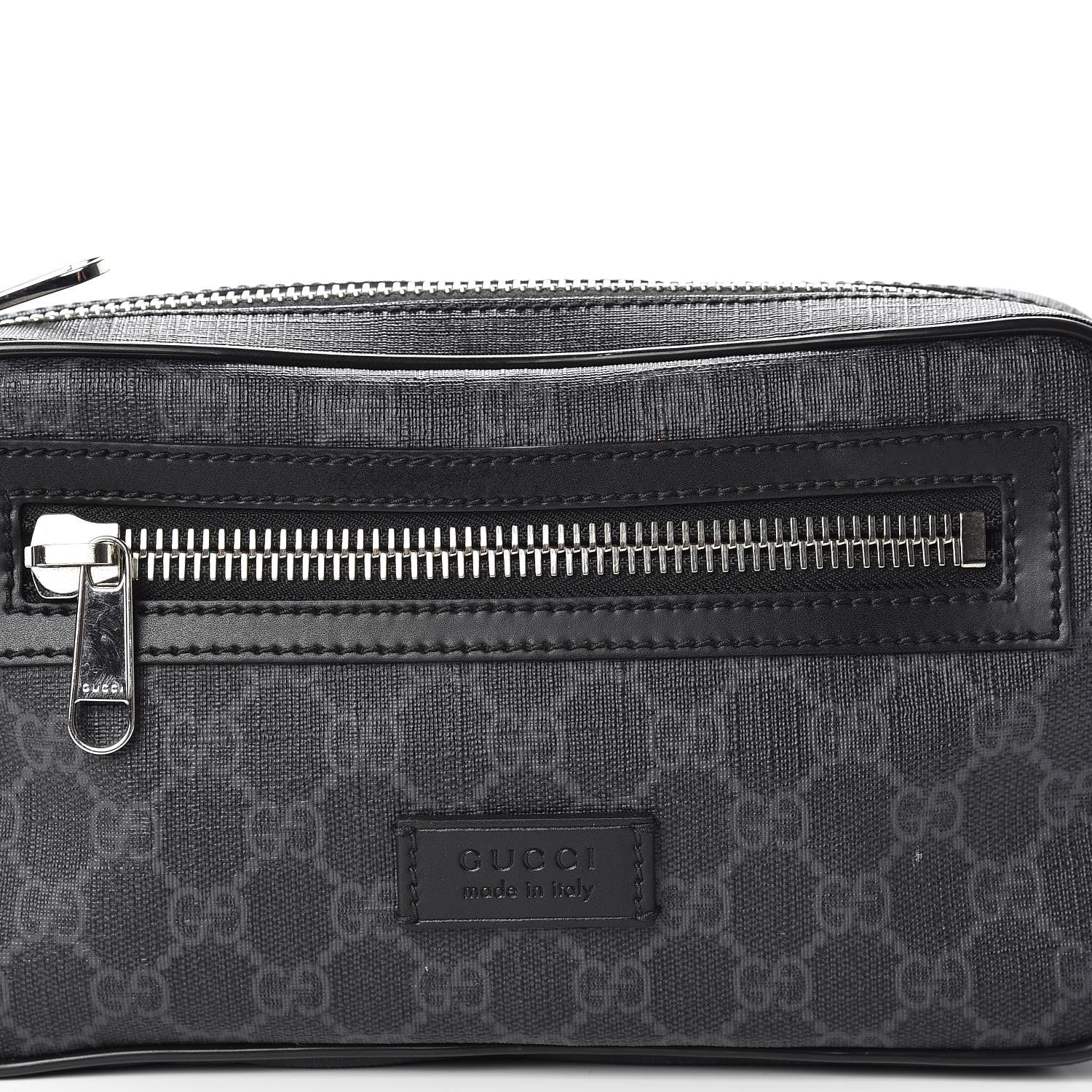 Gucci Soft GG Supreme Monogram Web Belt Bag Black Grey 11 of 13