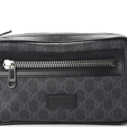 Gucci Soft GG Supreme Monogram Web Belt Bag Black Grey 11 of 13