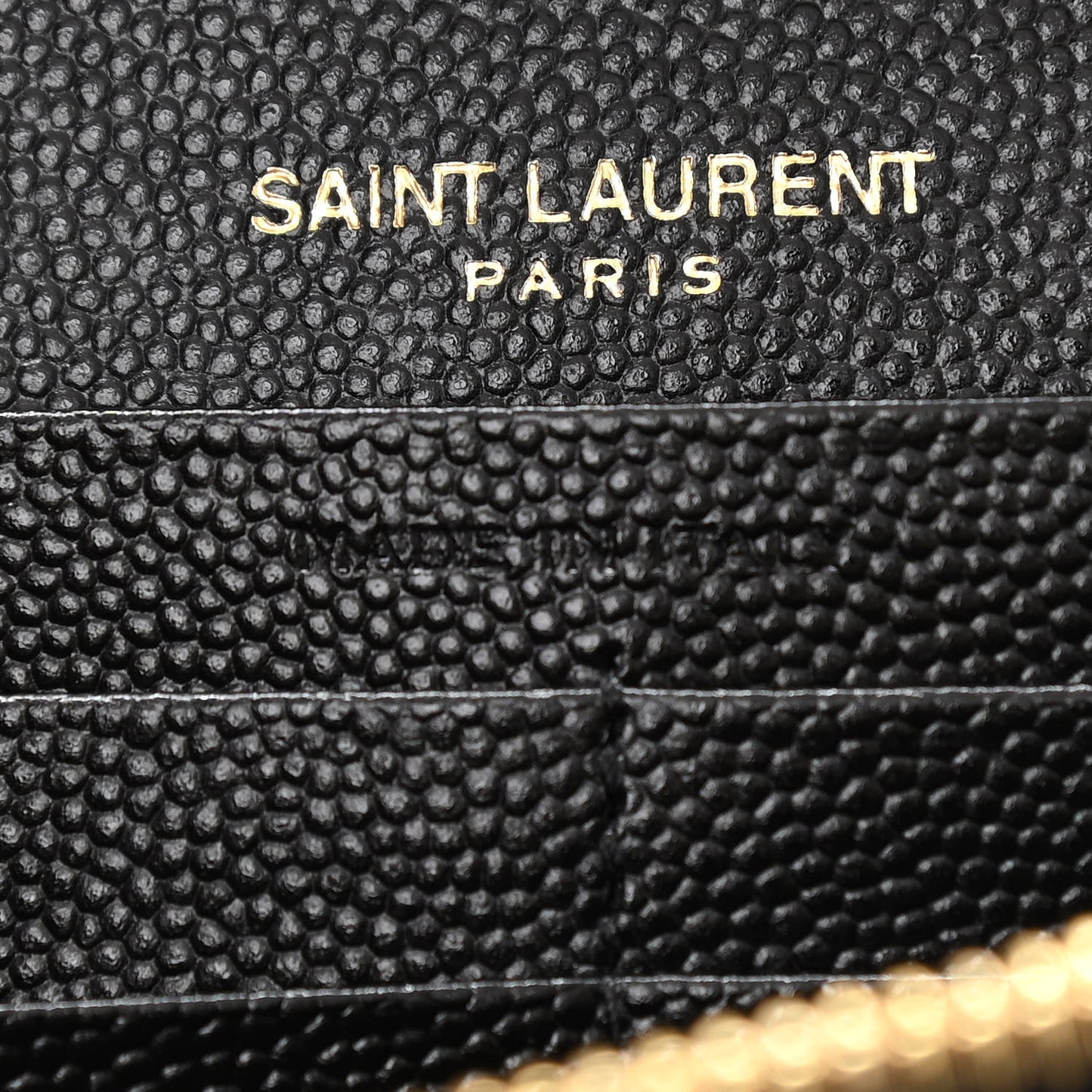 Grain De Poudre Mixed Matelasse Triquilt Monogram Chain Wallet Black