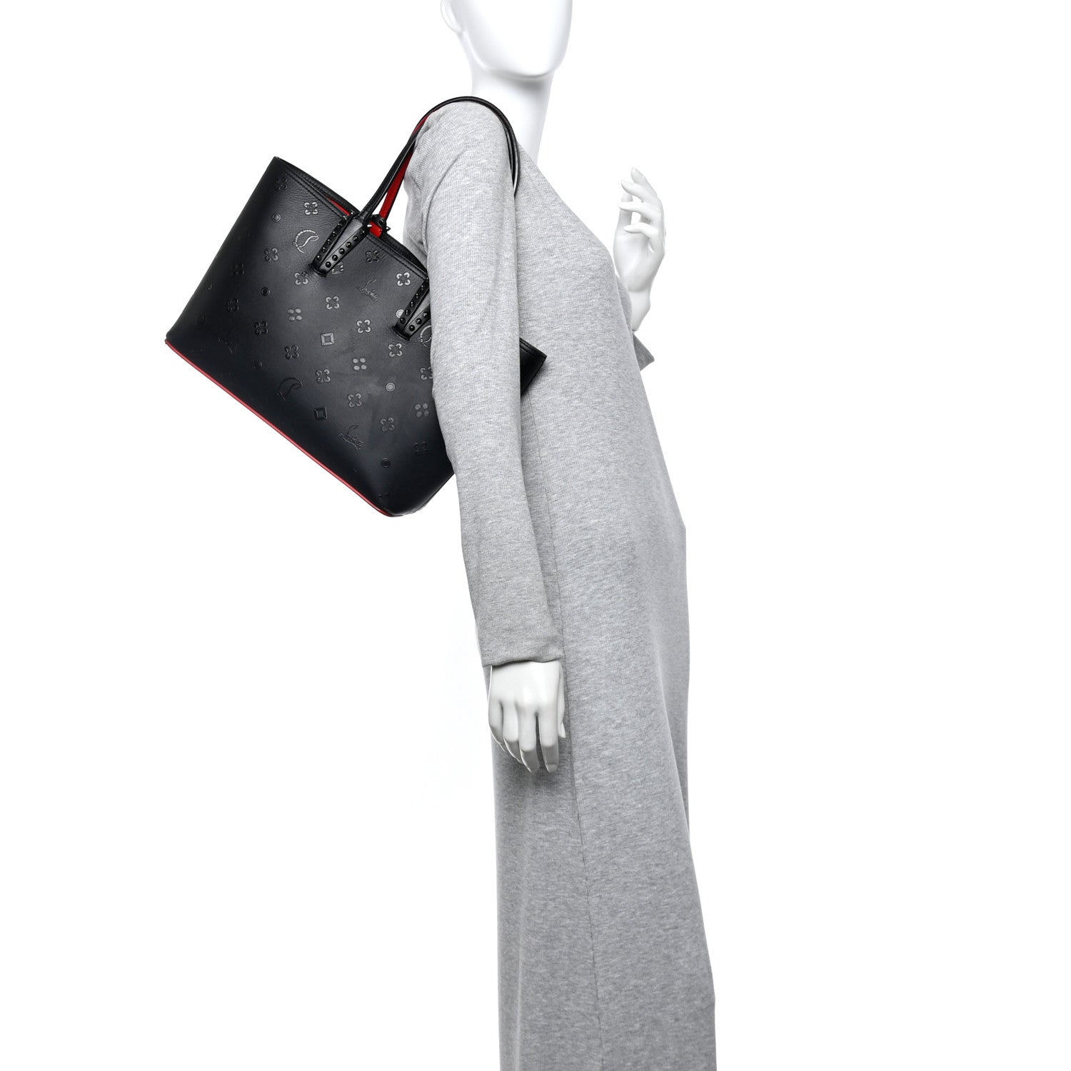 Christian Louboutin Calfskin Loubinthesky East West Cabata Tote Black 2 of 9