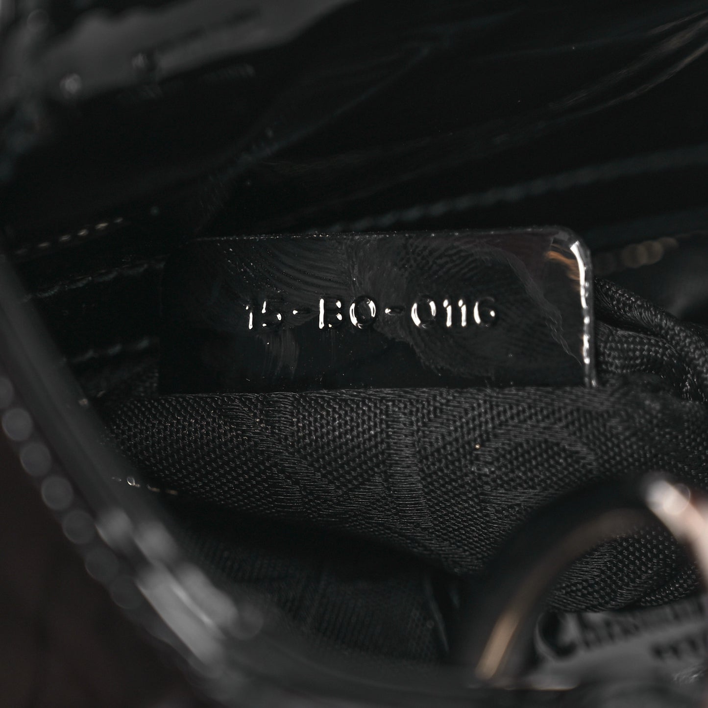 Patent Cannage Mini Lady Dior Black