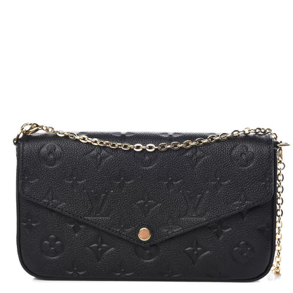 Louis Vuitton Empreinte Pochette Felicie Chain Wallet Black 1 of 13