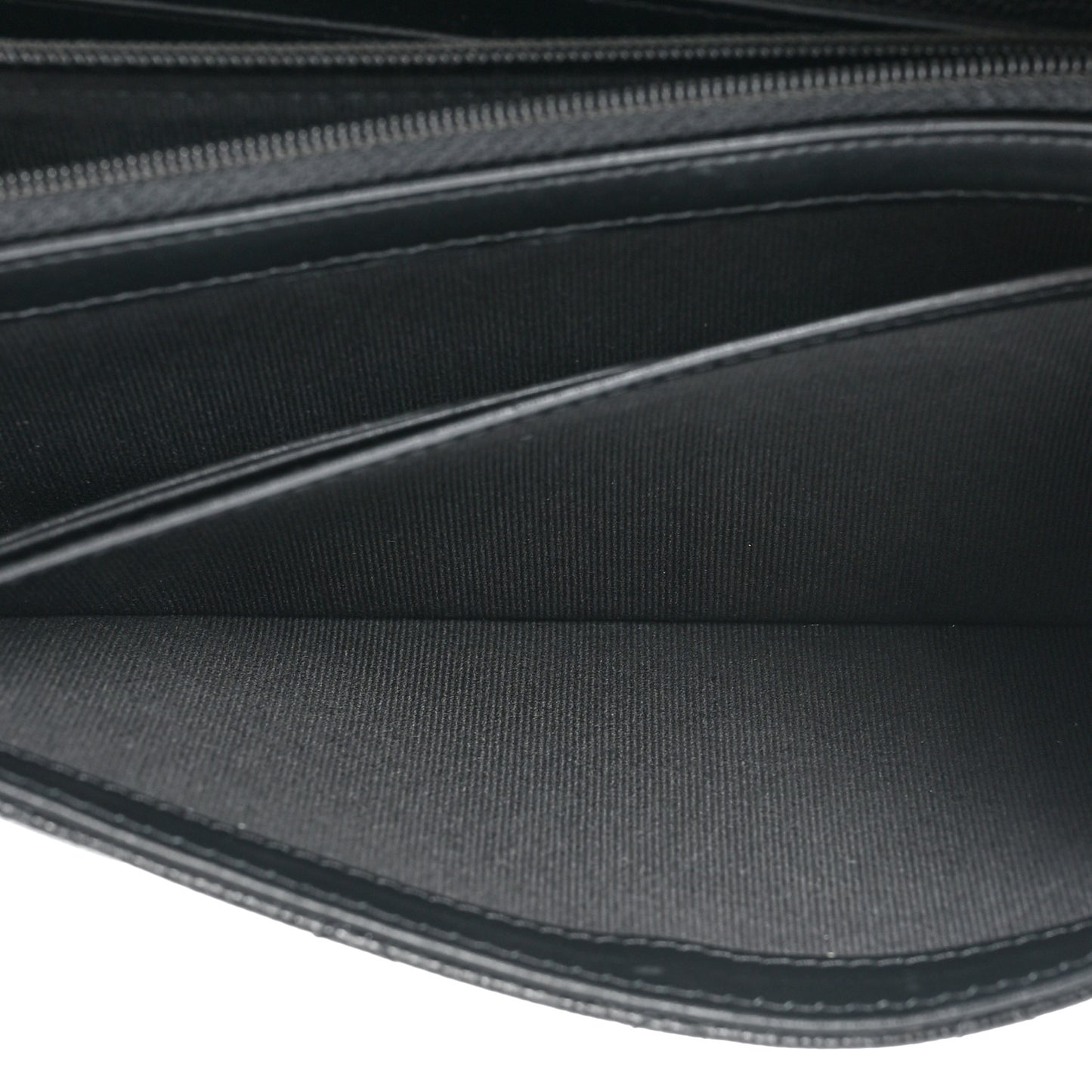 Caviar Quilted Pocket Twins Wallet On Chain WOC Black