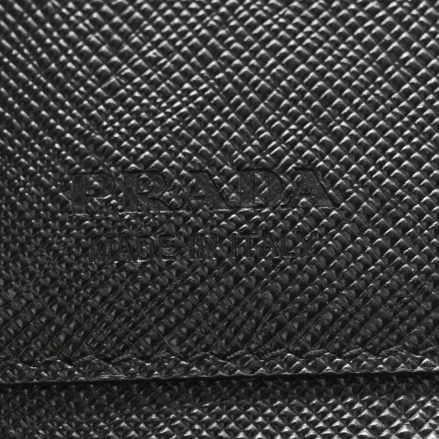 Prada Saffiano Small Triangle Wallet Black 6 of 9