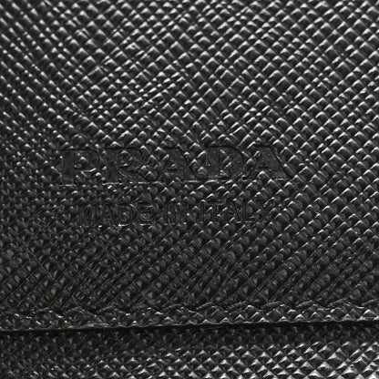Prada Saffiano Small Triangle Wallet Black 6 of 9