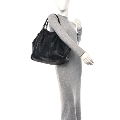 Gucci Guccissima Vitello Tender Large Sukey Tote Black 2 of 14