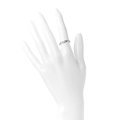 Tiffany Sterling Silver Narrow Infinity Band Ring 49 4.75 2 of 6