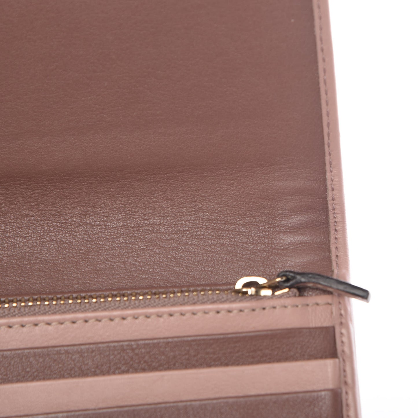Calfskin Continental Flap Wallet Pink