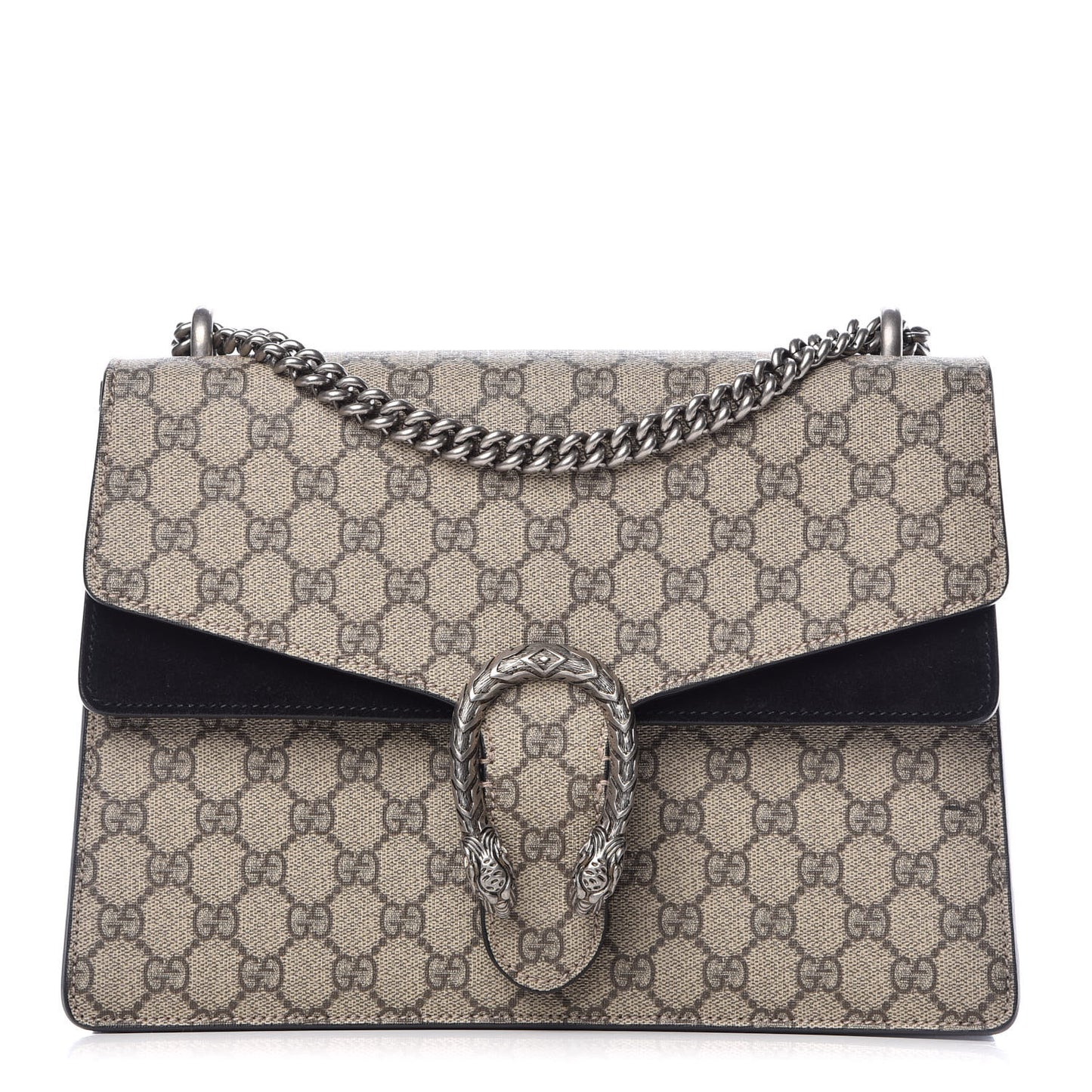 GG Supreme Monogram Medium Dionysus Shoulder Bag Black