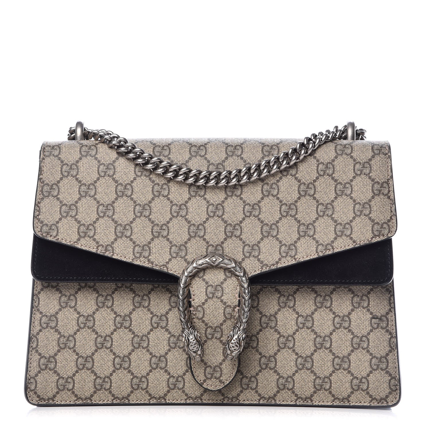 Gucci GG Supreme Monogram Medium Dionysus Shoulder Bag Black 1 of 7