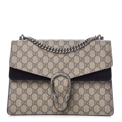 Gucci GG Supreme Monogram Medium Dionysus Shoulder Bag Black 1 of 7