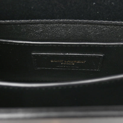 Saint Laurent Calfskin Mini Classic Monogram Cassandra Top Handle Black 6 of 9