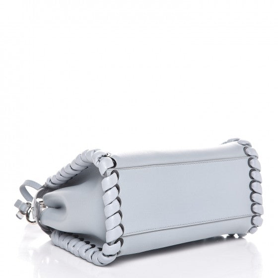 Nappa Lace Up Mini Peekaboo Iconic Satchel Azzurro Polvere